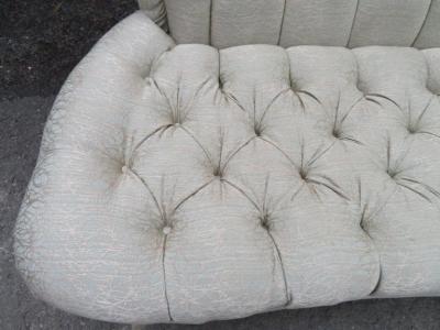 Amazing Fun Hollywood Regency Tall Tufted Back Loveseat