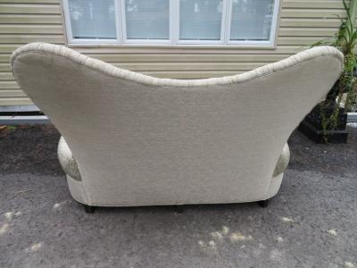 Amazing Fun Hollywood Regency Tall Tufted Back Loveseat