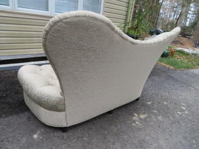 Amazing Fun Hollywood Regency Tall Tufted Back Loveseat