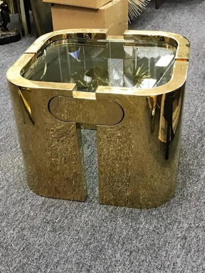 Amazing Golden Bronze Modernist Puzzle Table