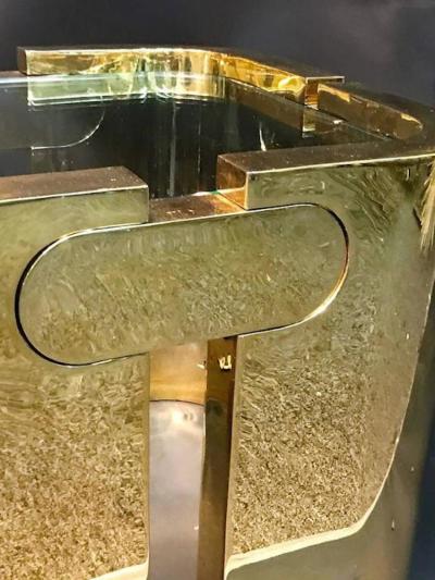 Amazing Golden Bronze Modernist Puzzle Table