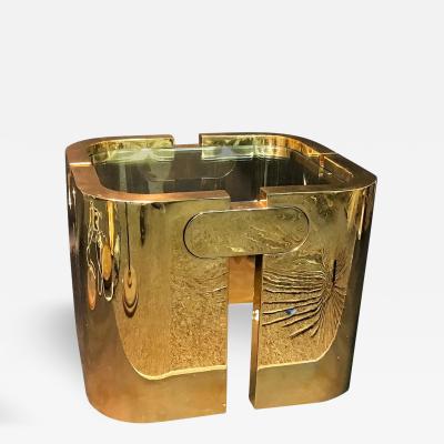 Amazing Golden Bronze Modernist Puzzle Table