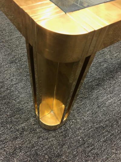 Amazing Italian Brass Coffee Table With Great Design