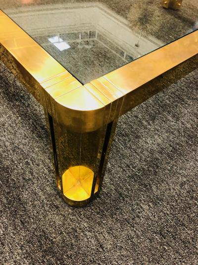 Amazing Italian Brass Coffee Table With Great Design