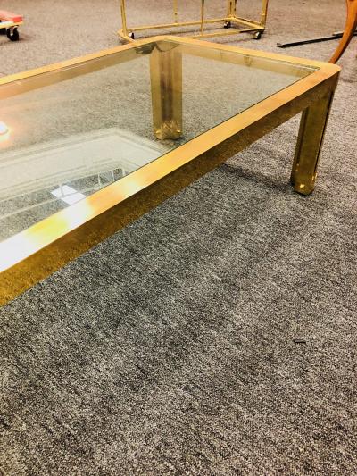 Amazing Italian Brass Coffee Table With Great Design