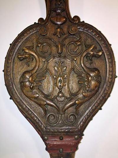 Amazing Italian Hand Carved 19th Century Fire Bellows
