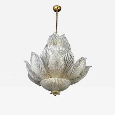 Amazing Italian Murano Glass Leave Chandelier