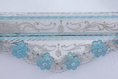 Amazing Midcentury Octagonal Venetian Murano Glass Mirror