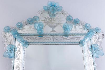 Amazing Midcentury Octagonal Venetian Murano Glass Mirror