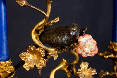 Amazing Pair of French 19th Century Bronze and Gilt Bronze Candelabras