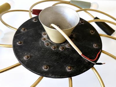 Amazing Twelve Flamed Sputnik Chandelier or Ceiling Lamp Tornado Germany 1950s