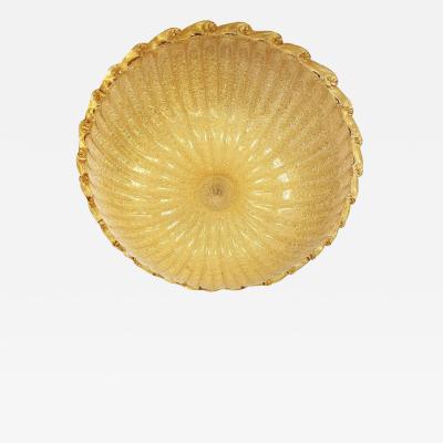 Amber Graniglia Budino Murano Glass Flush Mount in Traditional 70s Style