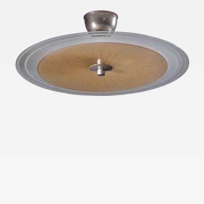 Amber glass ceiling lamp
