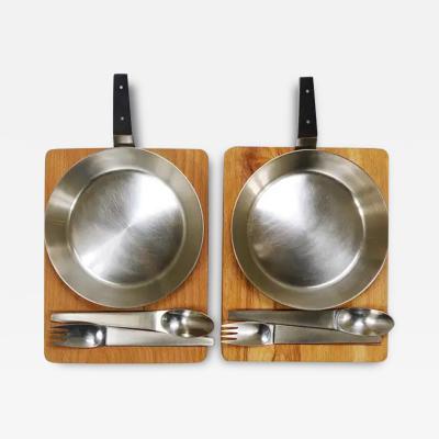 Amboss Austria 2x Carl Aub ck Pan Serving Tray Amboss 2060 Flatware Original Box 1950s