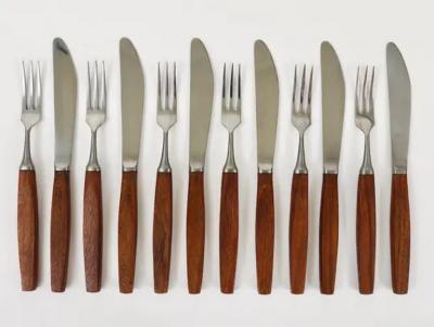 Amboss Austria Boxed Amboss Mid Century 6 Knives And 6 Forks Flatware Cutlery Austria 1950s