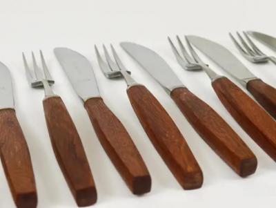 Amboss Austria Boxed Amboss Mid Century 6 Knives And 6 Forks Flatware Cutlery Austria 1950s