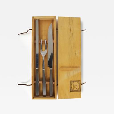 Amboss Austria Boxed Helmut Alder Amboss 2050 Carving Knives and Fork Austria 1950s