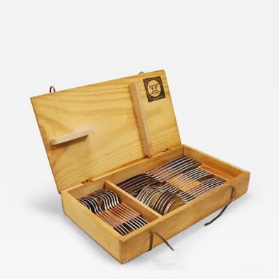 Amboss Austria Boxed Helmut Alder Amboss 2050 Flatware Cutlery for Six 30 pcs Austria 1950s
