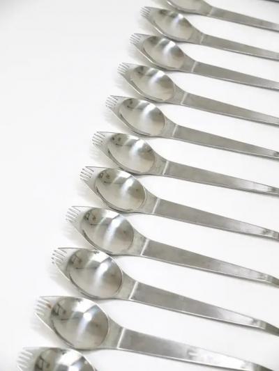 Amboss Austria Up to 7 Midcentury Party Spork Spoon Fork Flatware G ffel by Amboss Austria