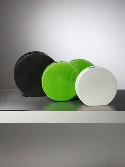 Ambrogio Pozzi Set of Three Ceramic Vases by Ambrogio Pozzi for Ceramiche Pozzi