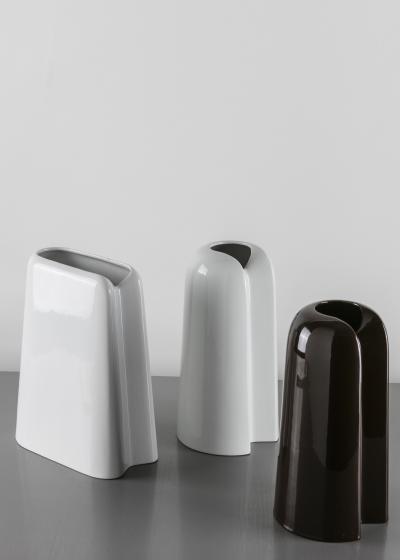 Ambrogio Pozzi Set of Two Ceramic Vases by Ambrogio Pozzi