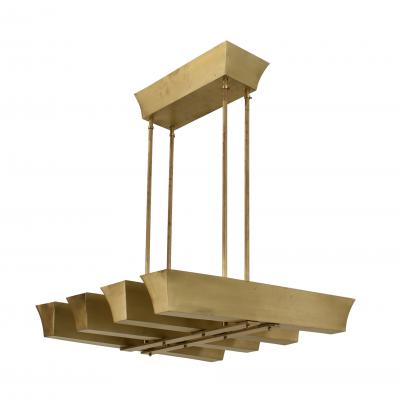 American 1940s Brass Chandelier