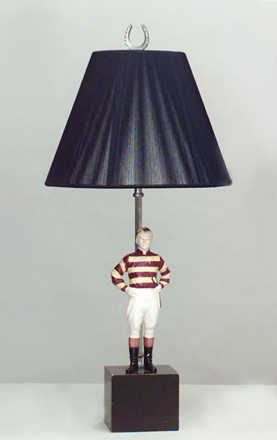 American 1940s Painted Metal Table Lamp
