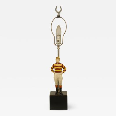 American 1940s Painted Metal Table Lamp