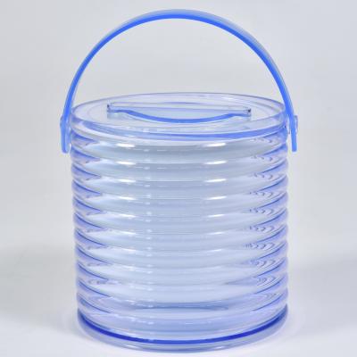 American 1970s purple Lucite ice bucket
