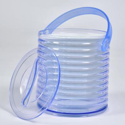 American 1970s purple Lucite ice bucket