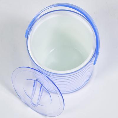 American 1970s purple Lucite ice bucket