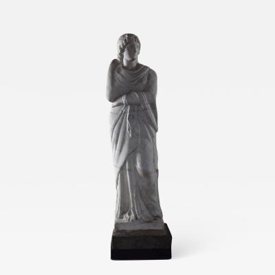 American 19th Century Greek Revival Marble Statue