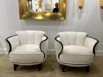 American 40s Designer Art Deco Armchairs Pair