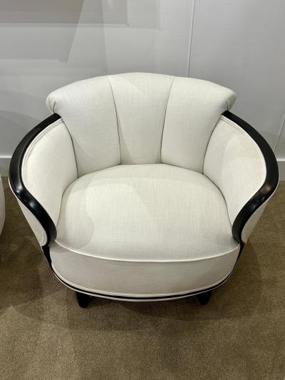 American 40s Designer Art Deco Armchairs Pair
