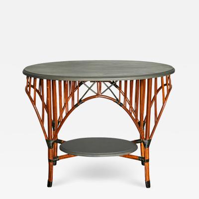American Adirondack Stick and Wicker Table