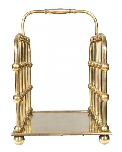 American Aesthetic Brass Wood Caddy