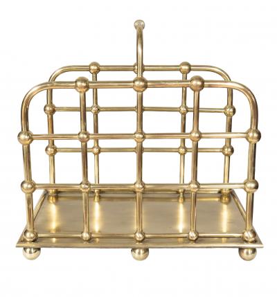 American Aesthetic Brass Wood Caddy