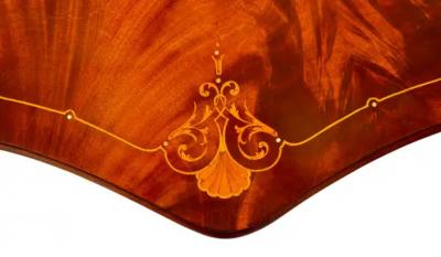 American Aesthetic Mahogany and Inlaid Table
