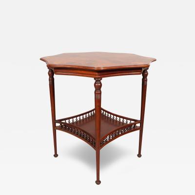 American Aesthetic Mahogany and Inlaid Table