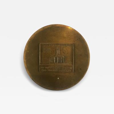 American Art Deco Bronze Commemorative Coin