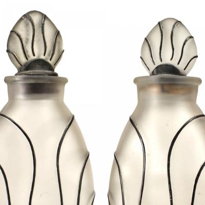 American Art Deco Frosted Glass Perfume Bottles