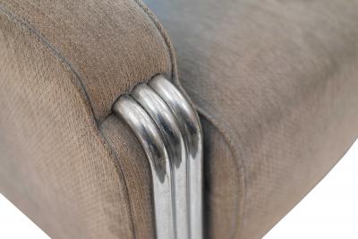 American Art Deco Gray Sofa