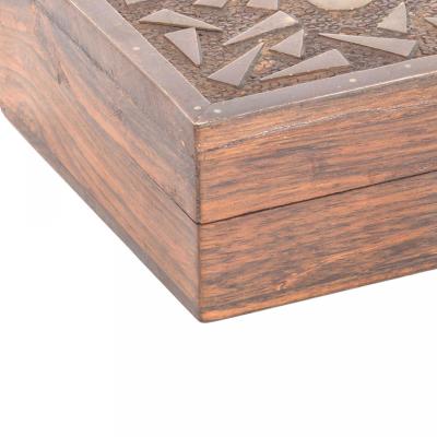 American Art Deco Rosewood and Brass Box