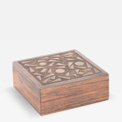 American Art Deco Rosewood and Brass Box
