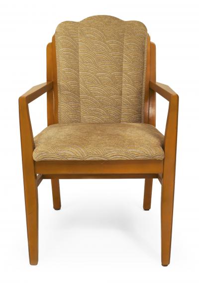 American Art Deco Scalloped Arm Chairs