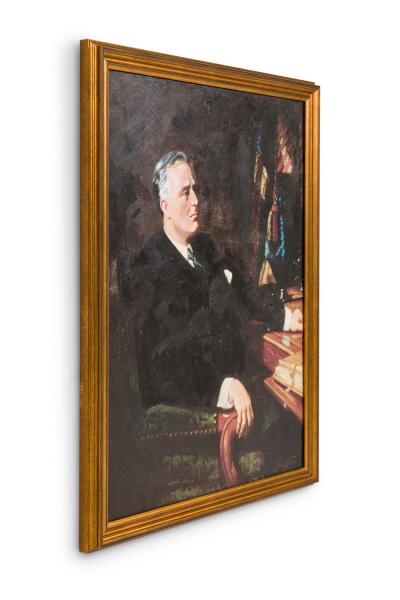 American Art Deco Style Portrait of Franklin D Roosevelt
