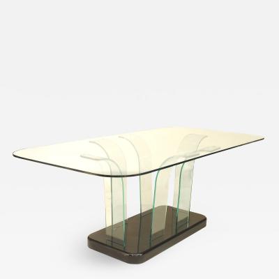 American Art Moderne Glass Dining Table