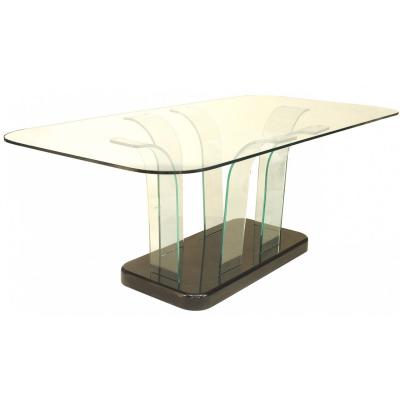 American Art Moderne Glass Dining Table
