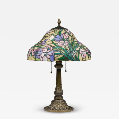 American Art Nouveau Tiffany Style Lamp