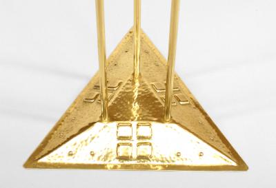 American Arts Crafts Brass Smoking Stand